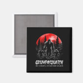 Squatch Funny Bigfoot Vater Sasquatch Yeti Fathers Magnet (Vorderseite/Rückseite)