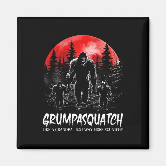 Squatch Funny Bigfoot Vater Sasquatch Yeti Fathers Magnet (Vorne)
