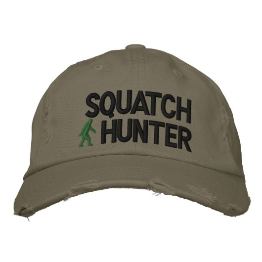 Squatch Hunter Bestickte Baseballkappe (Vorderseite)