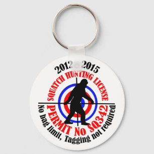 squatch hunting permit schlüsselanhänger