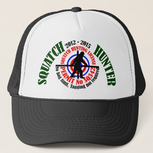 Squatch Jäger Truckerkappe (Vorderseite)