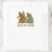 Squatch Lovers Rechteckiger Aufkleber (Tasche)