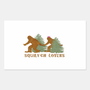 Squatch Lovers Rechteckiger Aufkleber