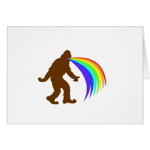 Squatch mit Regenbogen