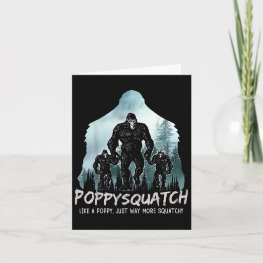 Squatch Popdad Sasquatch Bigfoot Fathday Karte (Vorderseite)