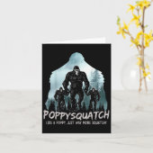 Squatch Popdad Sasquatch Bigfoot Fathday Karte (Gelbe Blume)