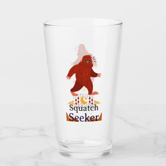 Squatch Seeker großer Fuß Glas (Vorderseite)