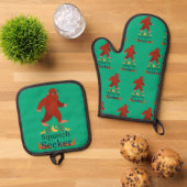 Squatch Seeker großer Fuß Ofenhandschuh & Topflappen-Set (Oben Unten)