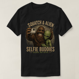 Squatch und Alien Selfie-Kumpels T-Shirt