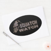 Squatch Watch - Cooles Sasquatch-Gesicht Ovaler Aufkleber (Umschlag)