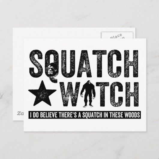 Squatch Watch - Ich glaube Postkarte (Vorne/Hinten)