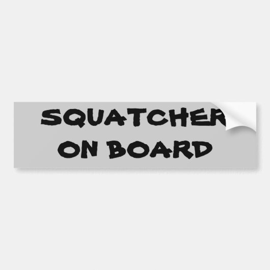Squatcher an Bord Autoaufkleber (Vorne)