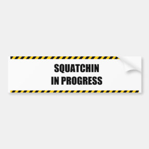 Squatchin laufend autoaufkleber