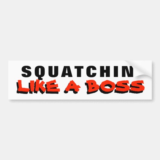 Squatchin' like a Boss Autoaufkleber (Vorne)