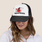Squatchin mit schwarzem Bigfoot Truckerkappe (Beispiel)