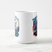 Squatchin' On the Road - Bigfoot Sattelschlepper Kaffeetasse (Mittel)