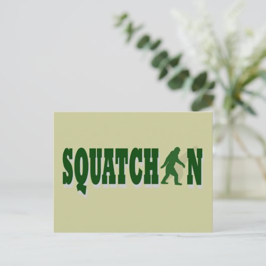 Squatchin Postkarte (Stehend Vorderseite)