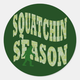 Squatchin-Saison Runder Aufkleber