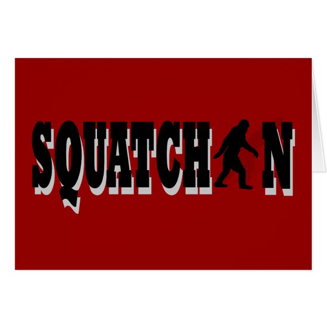 Squatchin, schwarzer Text (Vorderseite (Horizontal))