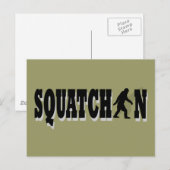 Squatchin, schwarzer Text Postkarte (Vorne/Hinten)