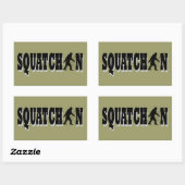 Squatchin, schwarzer Text Rechteckiger Aufkleber (Blatt)