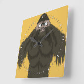 Squatchin' Watchin' Bigfoot Liebe Quadratische Wanduhr (Winkel)