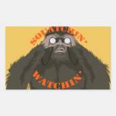 Squatchin' Watchin' Bigfoot Liebe Rechteckiger Aufkleber (Vorderseite)
