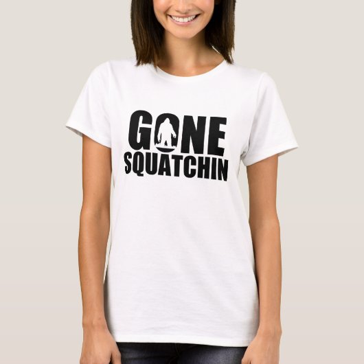 Squatchin-Weiß gegangen T-Shirt (Vorderseite)