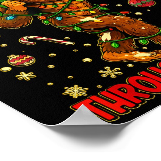 Squatching Through The Snow Funny Bigfoot Xmas Lig Poster (Ecke)