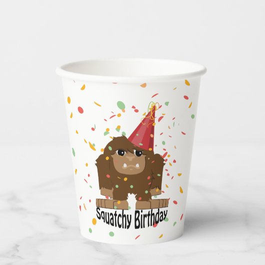 Squatchy Birthday Paper Cup Pappbecher (Vorderseite)