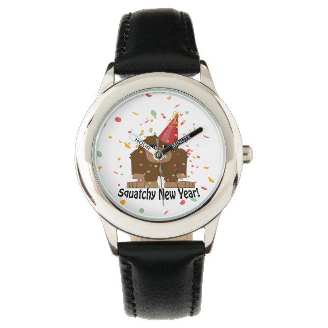Squatchy New Year Armbanduhr (Vorderseite)