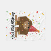 Squatchy New Year Fleecedecke (Vorderseite (Horizontal))