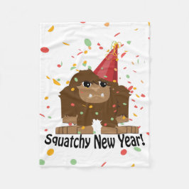 Squatchy New Year Fleecedecke