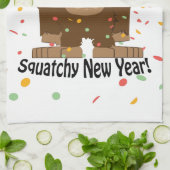 Squatchy New Year Handtuch (Gefaltet)