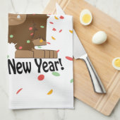Squatchy New Year Handtuch (Viertel Falte)