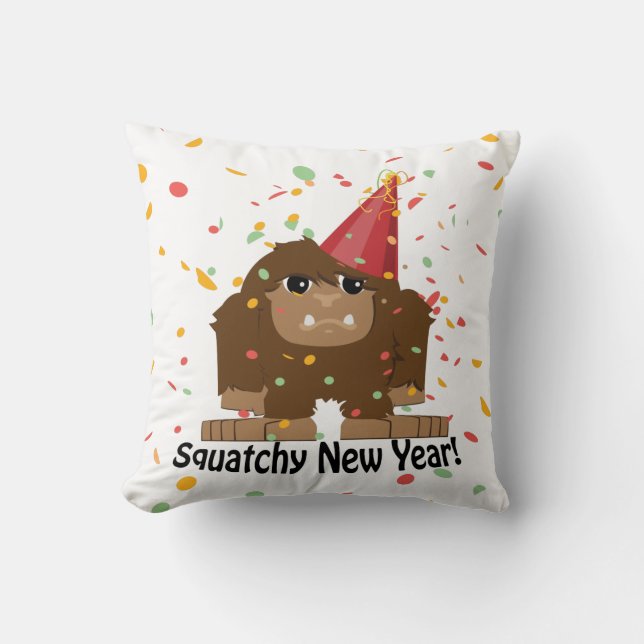 Squatchy New Year Kissen (Vorderseite)