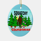 Squatchy WeihnachtenSasquatch klebriges Keramikornament (Rechts)