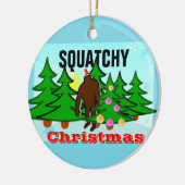 Squatchy WeihnachtenSasquatch klebriges Keramikornament (Links)