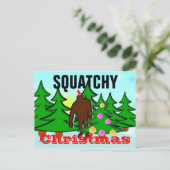 Squatchy WeihnachtenSquatch Postkarte (Stehend Vorderseite)