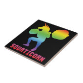 Squaticorn - Leg Day - Squat Unicorn - Workout Fliese (Seite)