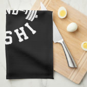 Squats and Sushi - Carbon and Leg Day - Funny Gym Geschirrtuch (Viertel Falte)