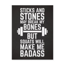 Squats machen mich zum Badass-Gym-Zitat