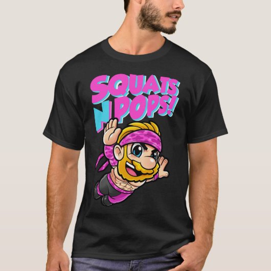 Squats N Pops retro T-Shirt (Vorderseite)