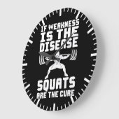 SQUATS SIND DIE KURZE - Workout-Motivierend Große Wanduhr (Winkel)
