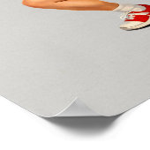 Squats To Conquer -Funny Retro Fitness Pin-Up- Gym Poster (Ecke)