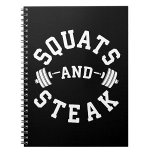 Squats und Steak, Leg Day - Funny Workout Notizblock
