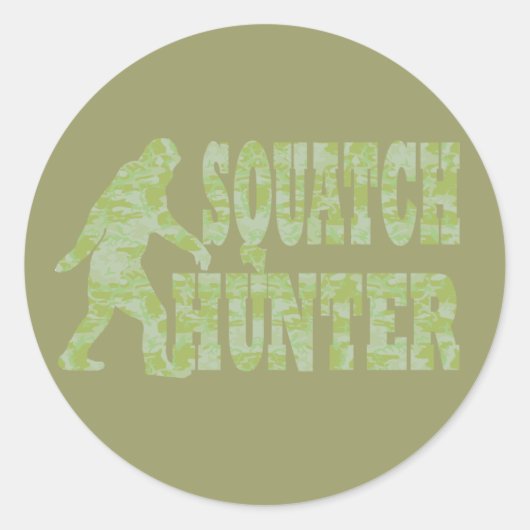 Squatter-Jäger auf Tarnung Runder Aufkleber (Vorderseite)