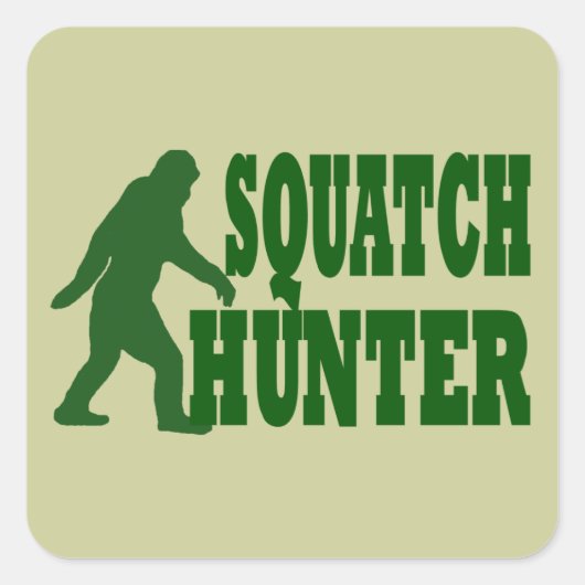 Squatter-Jäger Quadratischer Aufkleber (Vorderseite)