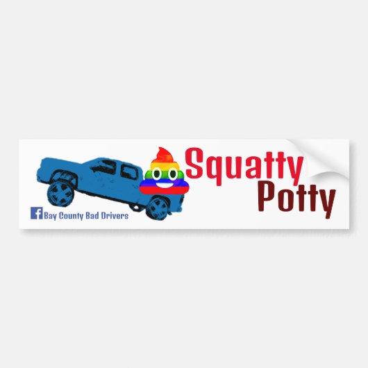 Squatty Potty Autoaufkleber (Vorne)