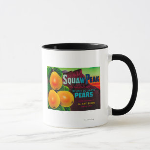 Squaw-Höchstbirnen-Kiste LabelProvo, UT Tasse